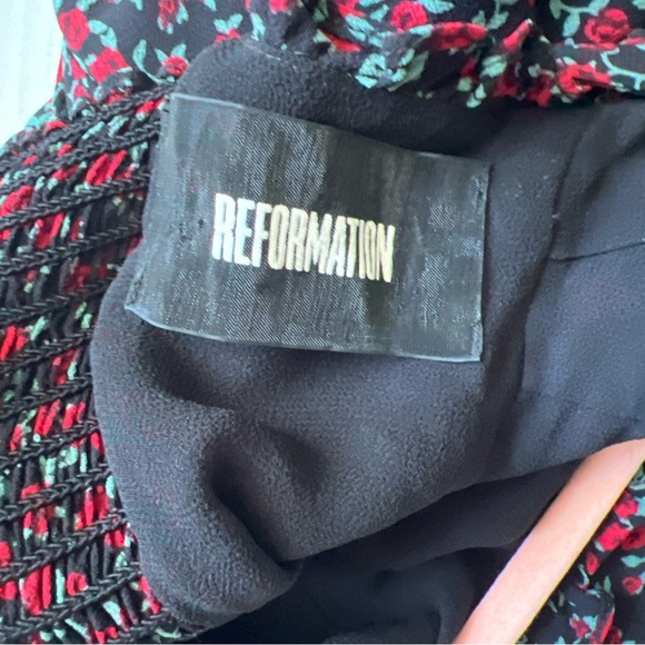 Reformation Sz 0 Strap Feminine Floral Mabel Rose Mini Dress NWOT - Picture 10 of 11